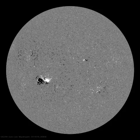 Image of Sun's magnetic field