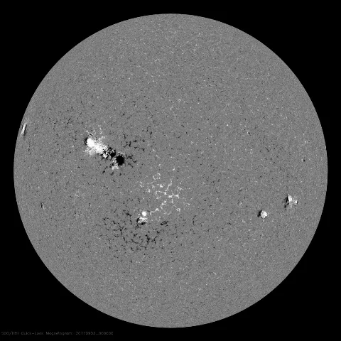 Image of Sun's magnetic field