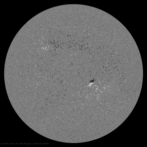 Image of Sun's magnetic field