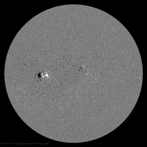 Image of Sun's magnetic field