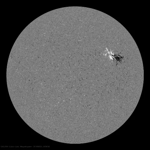 Image of Sun's magnetic field