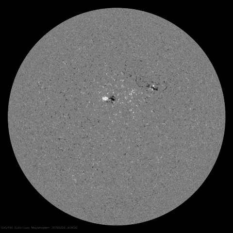 Image of Sun's magnetic field