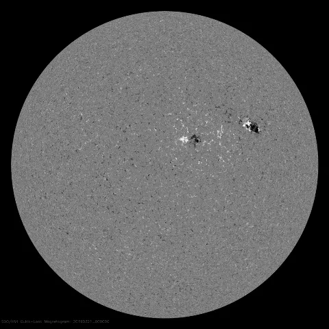 Image of Sun's magnetic field