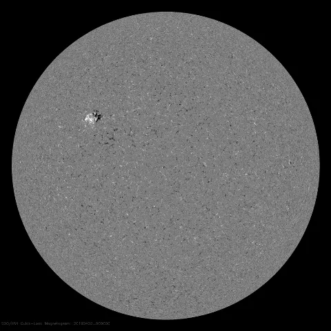 Image of Sun's magnetic field