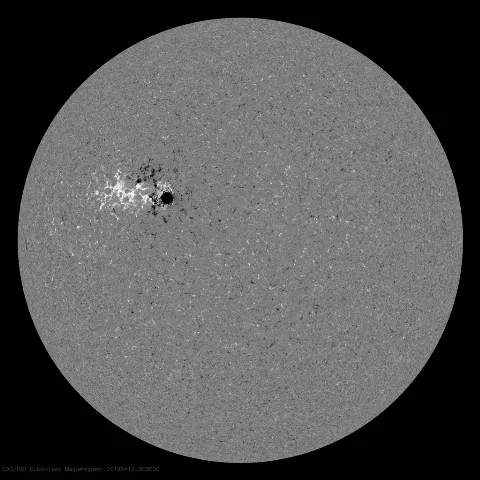 Image of Sun's magnetic field