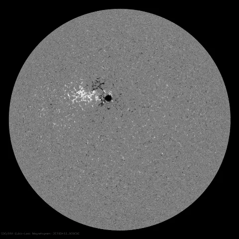 Image of Sun's magnetic field