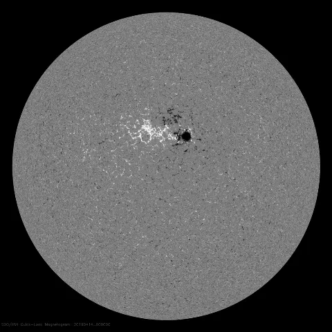 Image of Sun's magnetic field