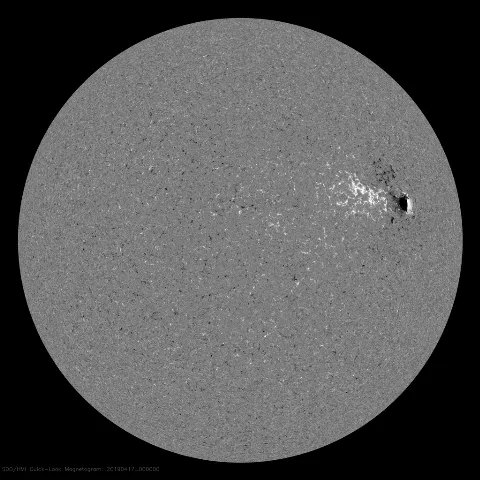 Image of Sun's magnetic field