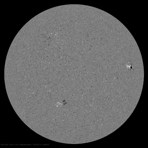 Image of Sun's magnetic field