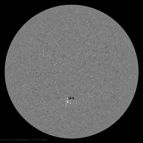 Image of Sun's magnetic field