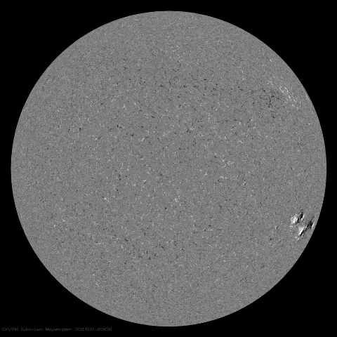 Image of Sun's magnetic field