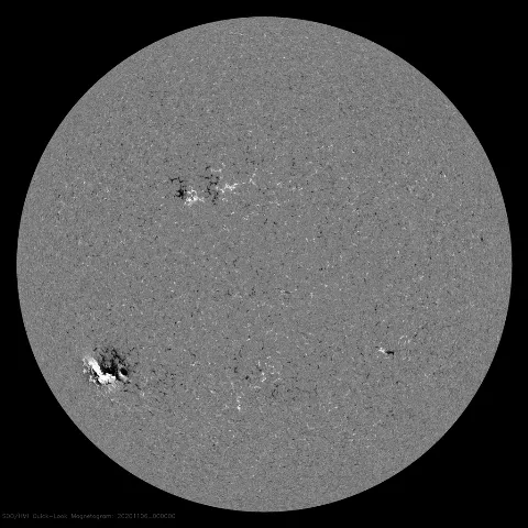 Image of Sun's magnetic field