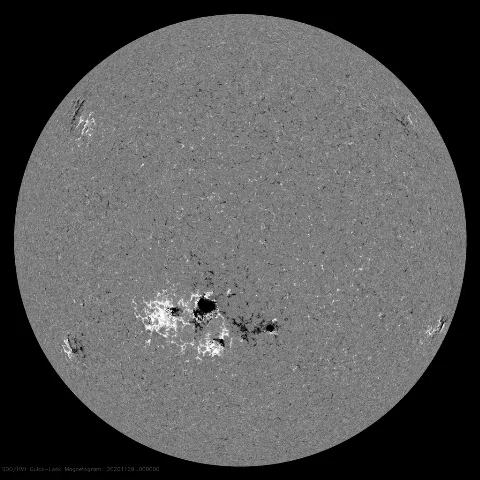 Image of Sun's magnetic field