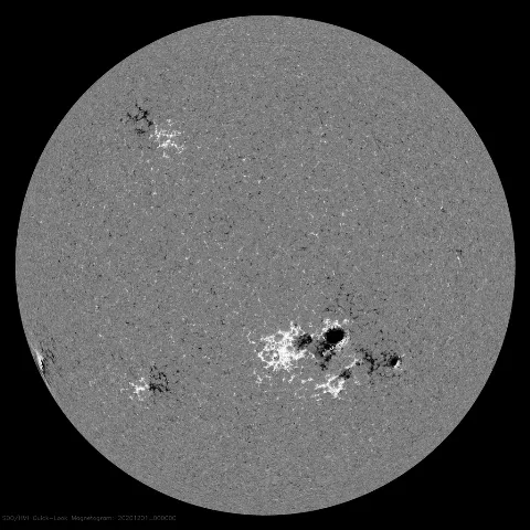 Image of Sun's magnetic field