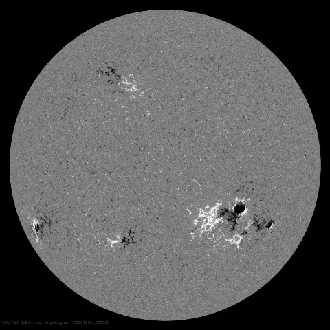 Image of Sun's magnetic field