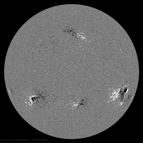 Image of Sun's magnetic field