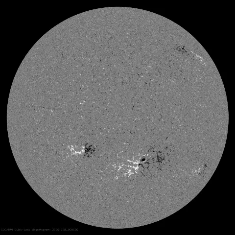 Image of Sun's magnetic field