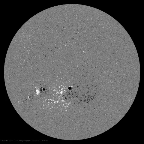 Image of Sun's magnetic field