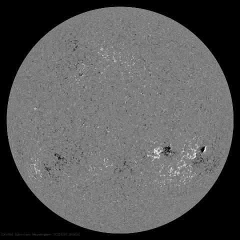 Image of Sun's magnetic field