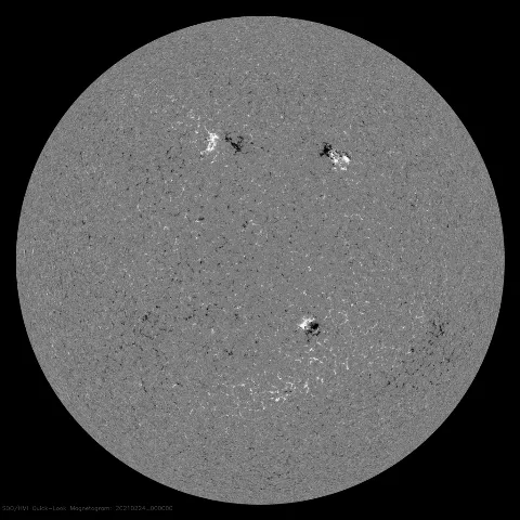 Image of Sun's magnetic field