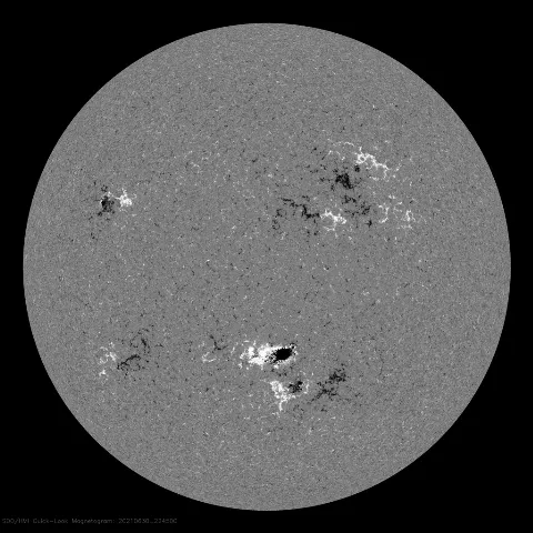 Image of Sun's magnetic field