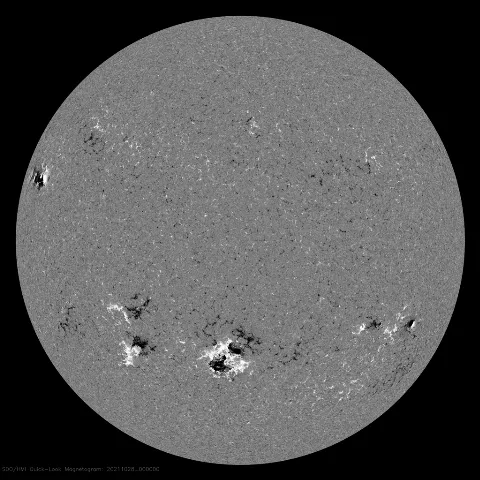 Image of Sun's magnetic field