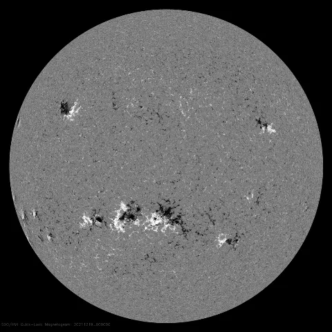 Image of Sun's magnetic field