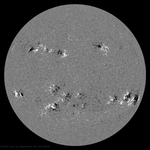 Image of Sun's magnetic field