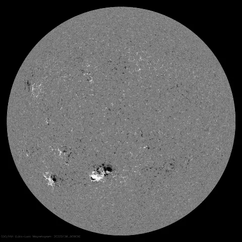 Image of Sun's magnetic field