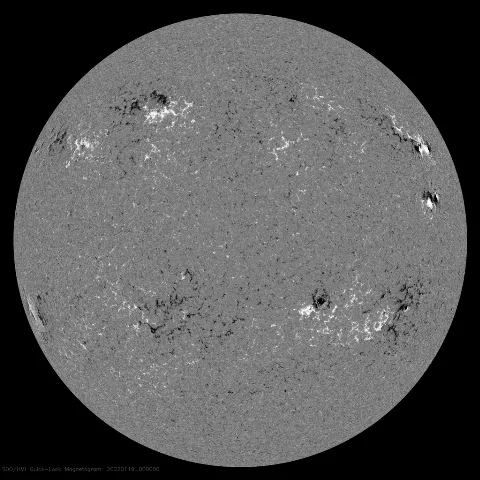 Image of Sun's magnetic field