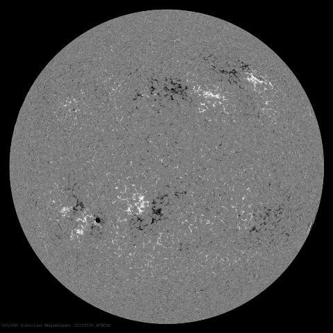 Image of Sun's magnetic field