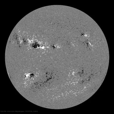 Image of Sun's magnetic field