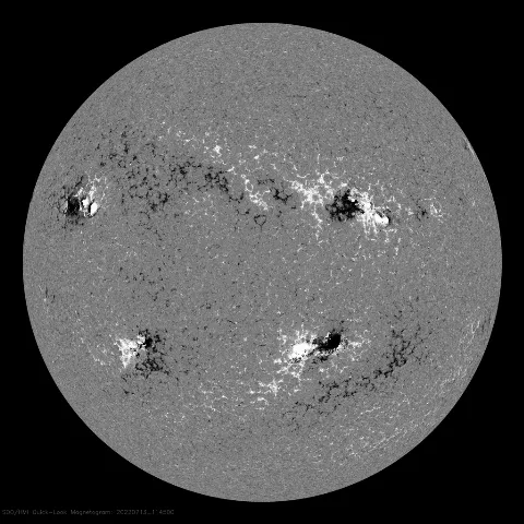 Image of Sun's magnetic field