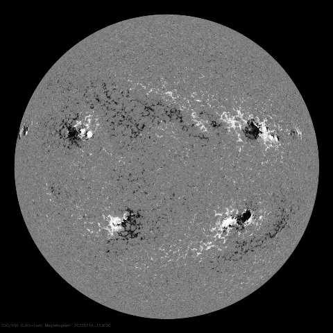 Image of Sun's magnetic field