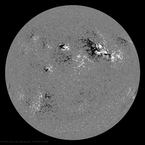 Image of Sun's magnetic field