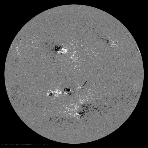 Image of Sun's magnetic field