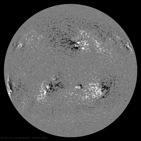 Image of Sun's magnetic field