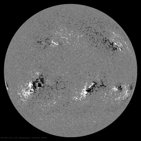 Image of Sun's magnetic field