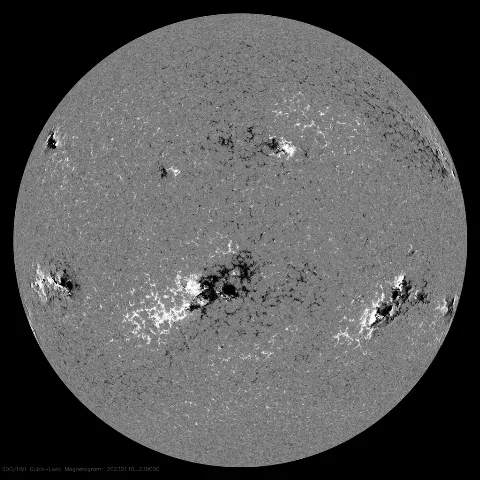 Image of Sun's magnetic field