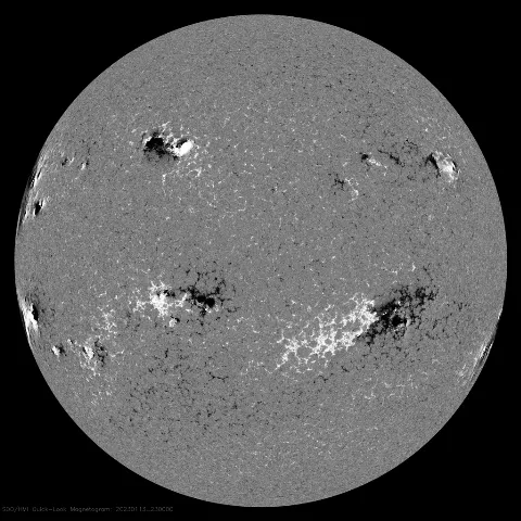 Image of Sun's magnetic field