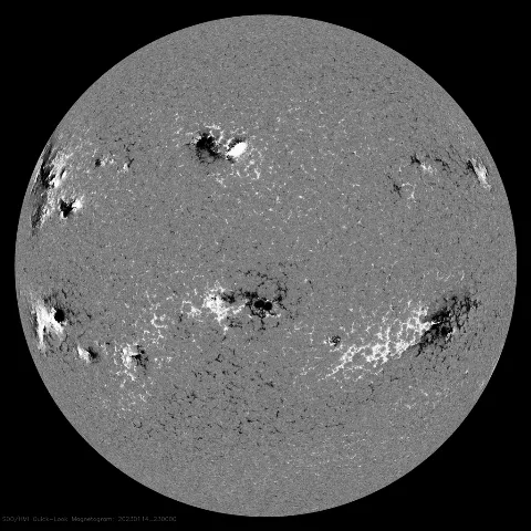 Image of Sun's magnetic field