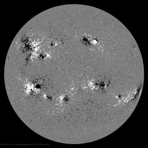 Image of Sun's magnetic field