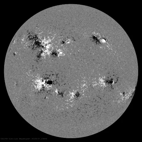 Image of Sun's magnetic field