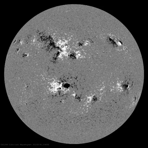 Image of Sun's magnetic field