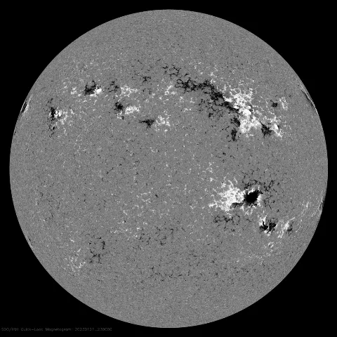 Image of Sun's magnetic field