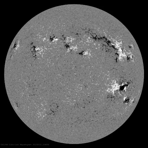 Image of Sun's magnetic field