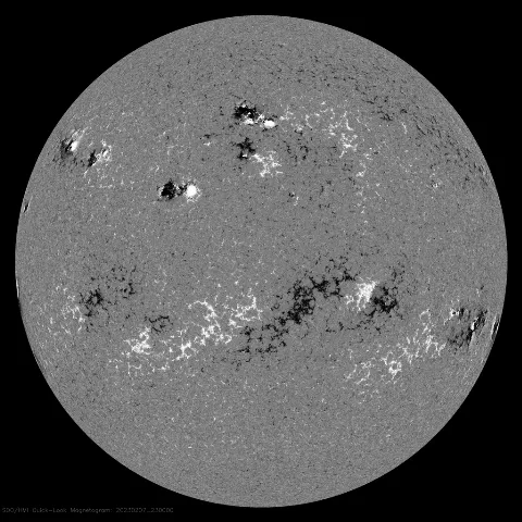 Image of Sun's magnetic field