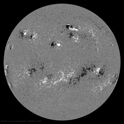 Image of Sun's magnetic field