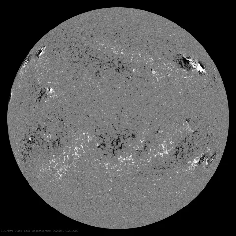 Image of Sun's magnetic field