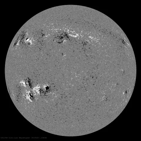 Image of Sun's magnetic field